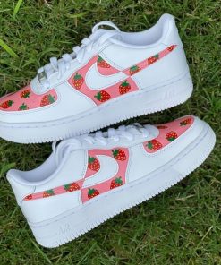 Strawberry Hand Painted Custom Air Force 1