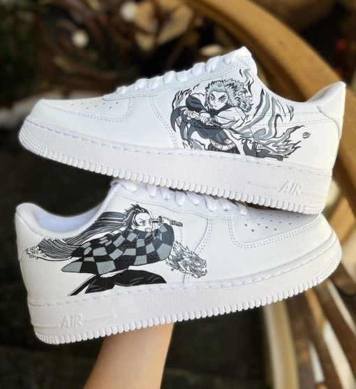 Tanjiro Vs Rengoku Custom Air Force 1