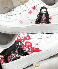 Nezuko Hand Painted Custom Air Force 1