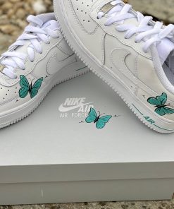 Teal Turquoise Butterfly Custom Air Force 1