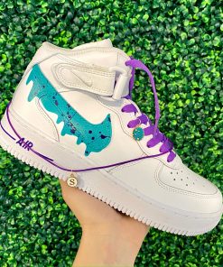 Teal Purple Drip Custom Air Force 1