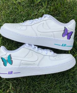 Teal Purple Butterfly Custom Air Force 1