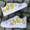 The Simpsons Painted Custom Air Force 1