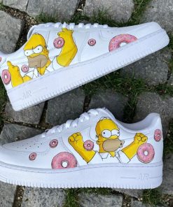 The Simpsons Painted Custom Air Force 1