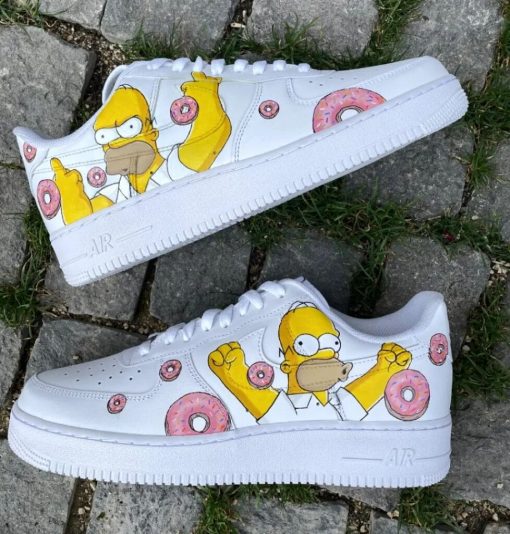 The Simpsons Painted Custom Air Force 1