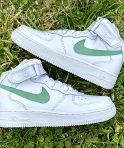 True Green Swoosh Custom Air Force 1