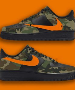 Black Orange Camo Custom Air Force 1