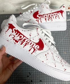 Red Supreme Design Custom Air Force 1