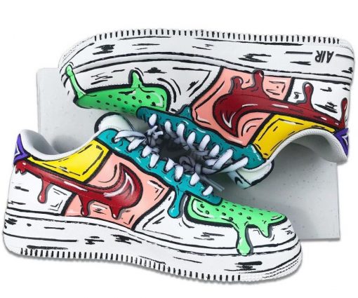 Dripping Cartoon Style Custom Air Force 1