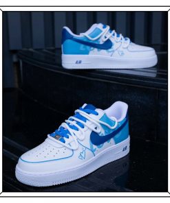 Love Blue White Custom Air Force 1