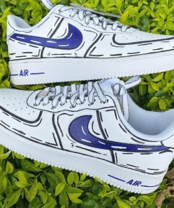 2D Comic Purple Custom Air Force 1