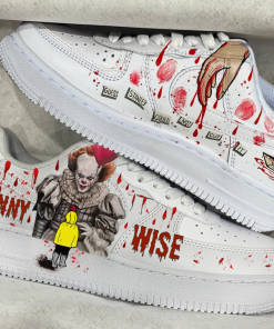 Custom Shoes mens women Pennywise portraits Air Force 1 low