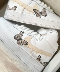 Butterflies Swoosh Drip Custom Air Force 1