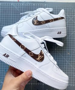 Brown LV Design Custom Air Force 1