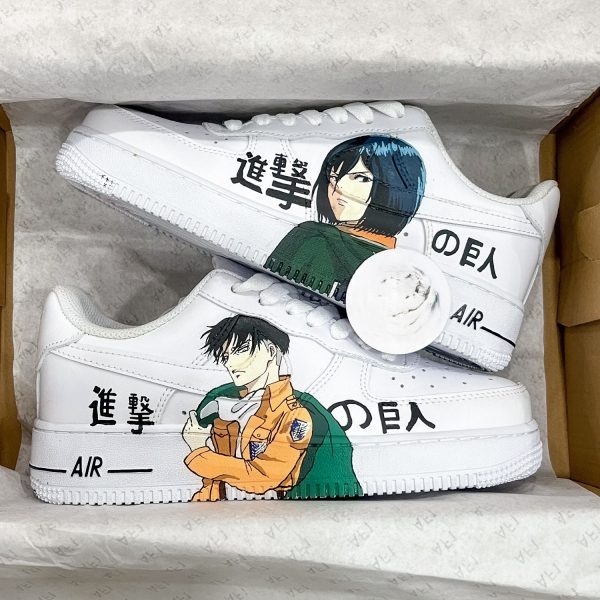 AOT Levi Mikasa Custom Air Force 1