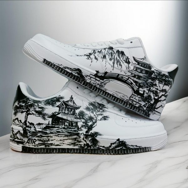 custom shoes nike air force1 japan art casual shoe unisex luxury sneakers sexy white black sneakers personalized gifts BBC1 AF1