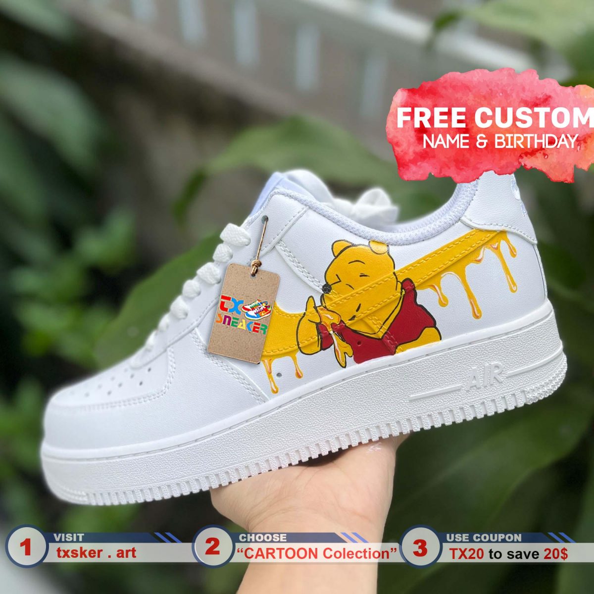 Pooh Bear Honey Custom Air Force 1