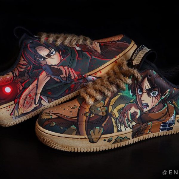 AOT Levi Eren Custom Air Force 1