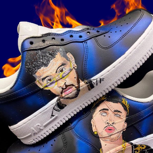 Handpainted Bad Bunny Custom Air Force 1