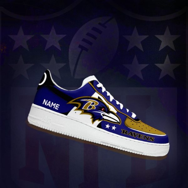 NFL Baltimore Ravens Custom Air Force 1