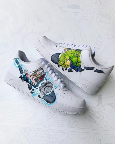 Thor vs Hulk Custom Air Force 1