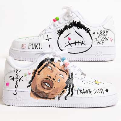 Travis Scott Art Custom Air Force 1