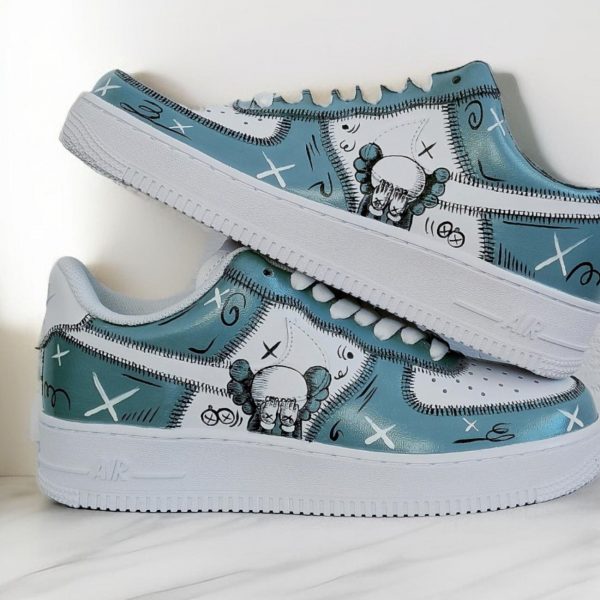 Kaws Blue Grey Custom Air Force 1