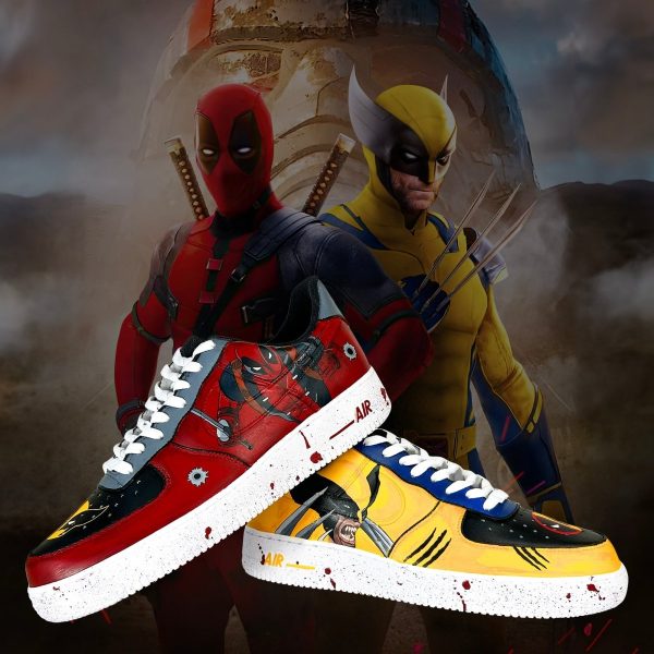 Deadpool ft Wolverine Custom Air Force 1