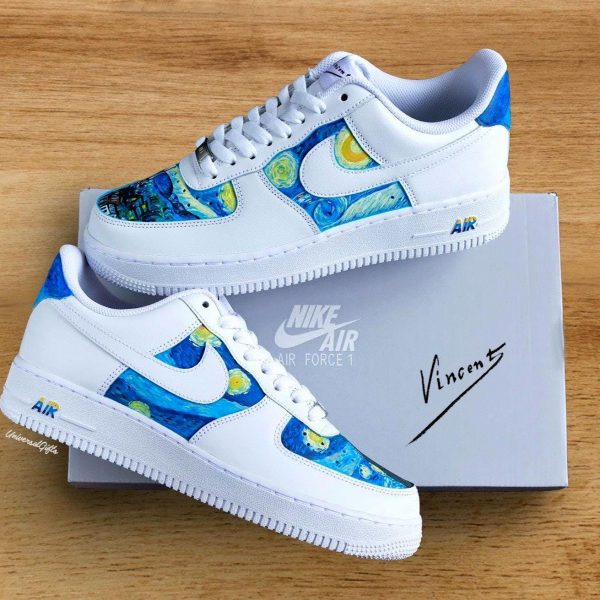 Starry Night Painted Custom Air Force 1