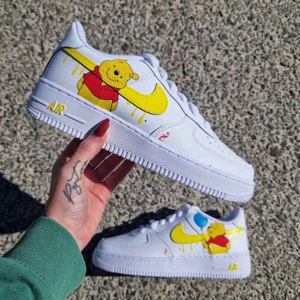 Pooh Bear Painting Custom Air Force 1