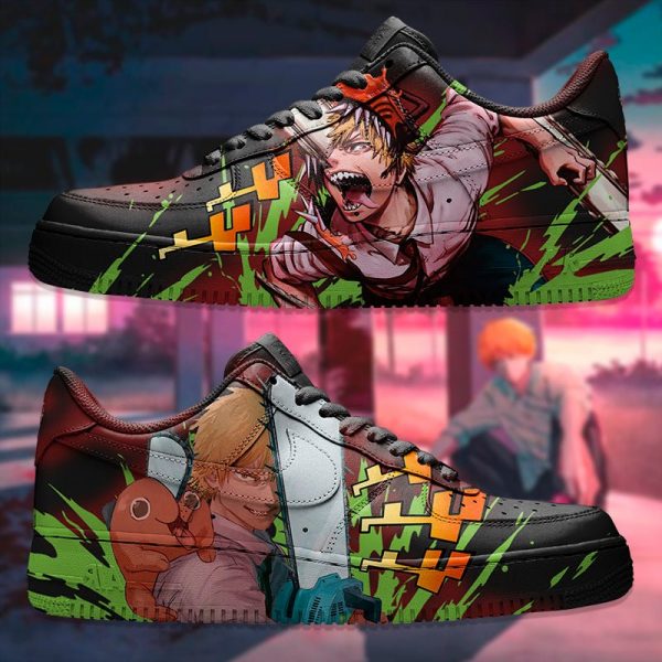 Chainsaw Man Painting Custom Air Force 1