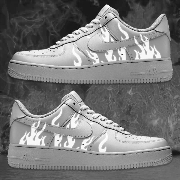 Flames Reflective Custom Air Force 1