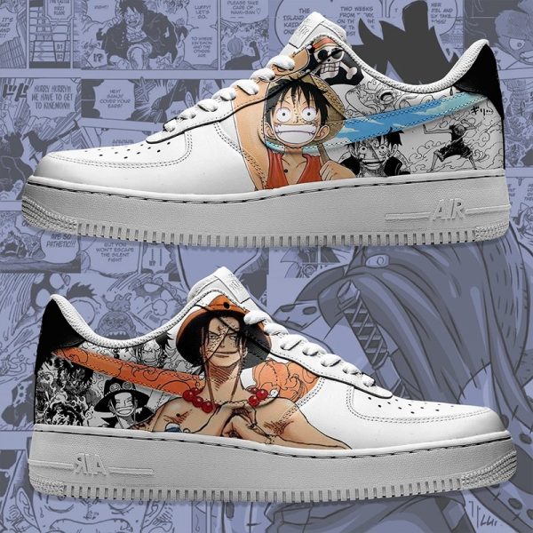 Luffy ft Ace Custom Air Force 1