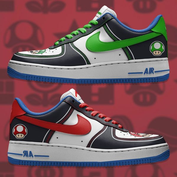 Mario Bros Painting Custom Air Force 1