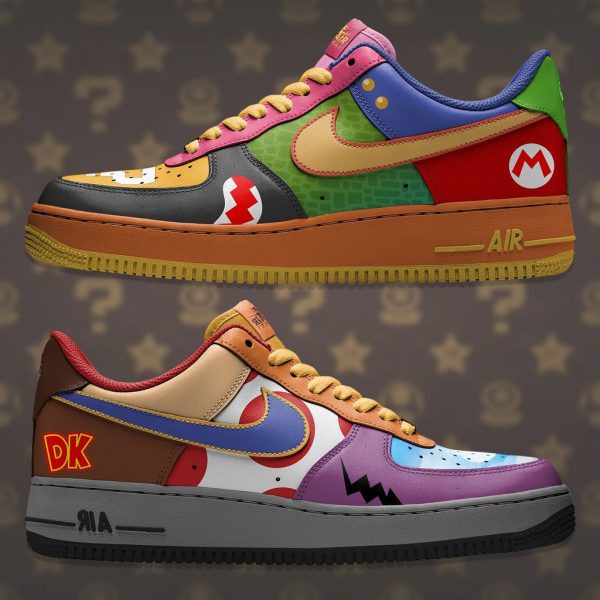 Mario Bros Collage Custom Air Force 1