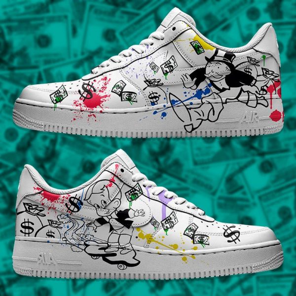 Monopoly Handpainted Custom Air Force 1