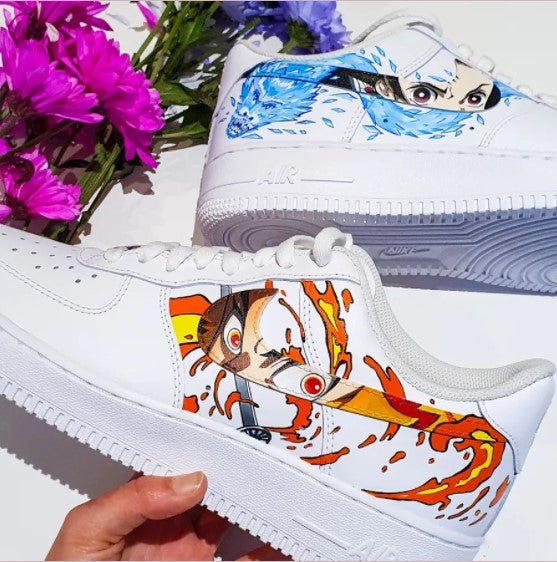 Rengoku et Tanjiro Custom Air Force 1