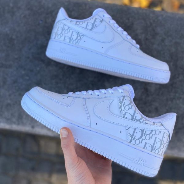 Dior Grey Pattern Custom Air Force 1