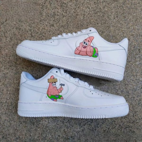 Cartoon Spongebob Painting Custom Air Force 1