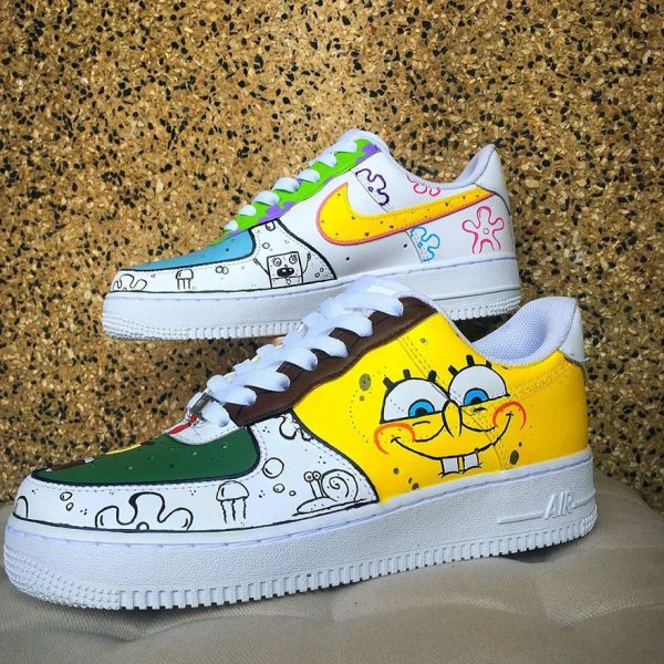 Spongebob Cut Swoosh Custom Air Force 1