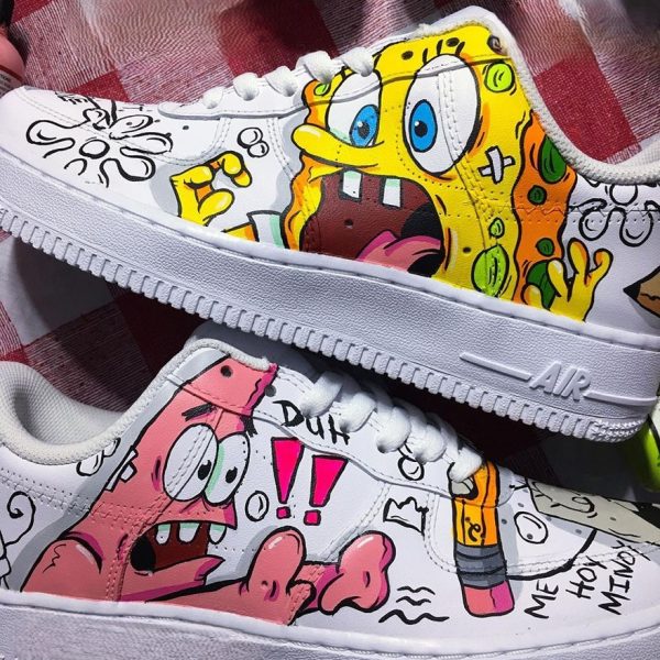 Spongebob Handpainted Custom Air Force 1