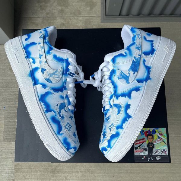 LV Blue Gradient Custom Air Force 1