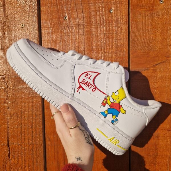 The Simpsons Painting Custom Air Force 1