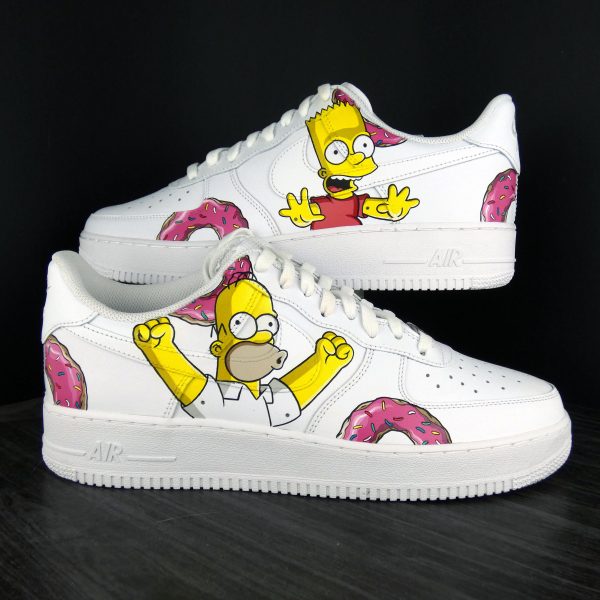 Simpsons Homer Bart Custom Air Force 1