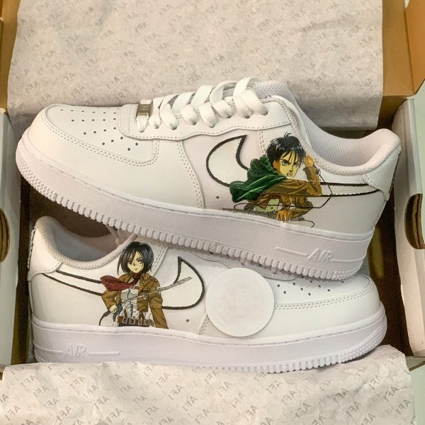 AOT Eren Mikasa Custom Air Force 1