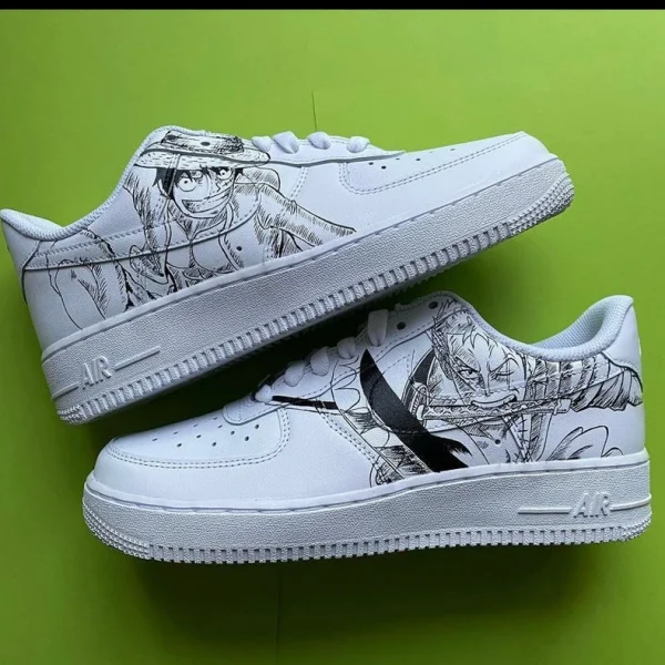 Zoro Luffy Painted Custom Air Force 1