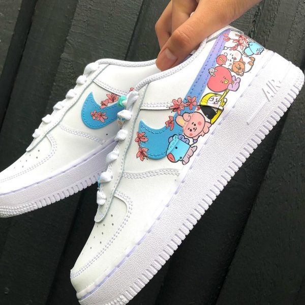 BT21 Flowers Custom Air Force 1