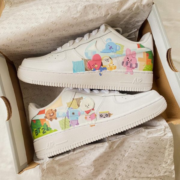 BT21 Cartoon Style Custom Air Force 1