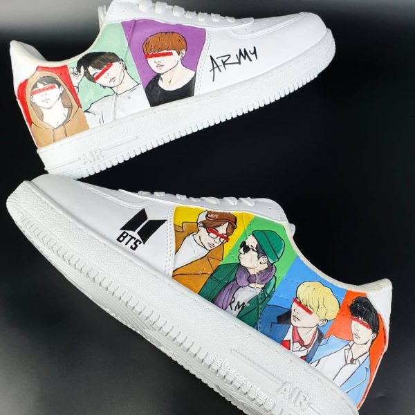 BTS Army Painting Custom Air Force 1