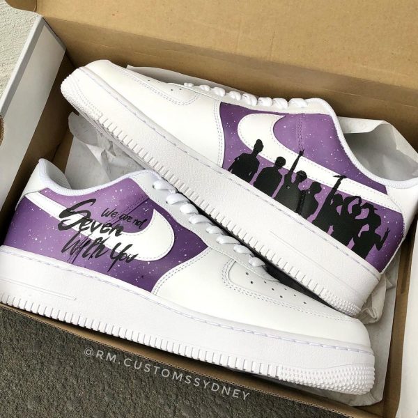 BTS Galaxy Painted Custom Air Force 1